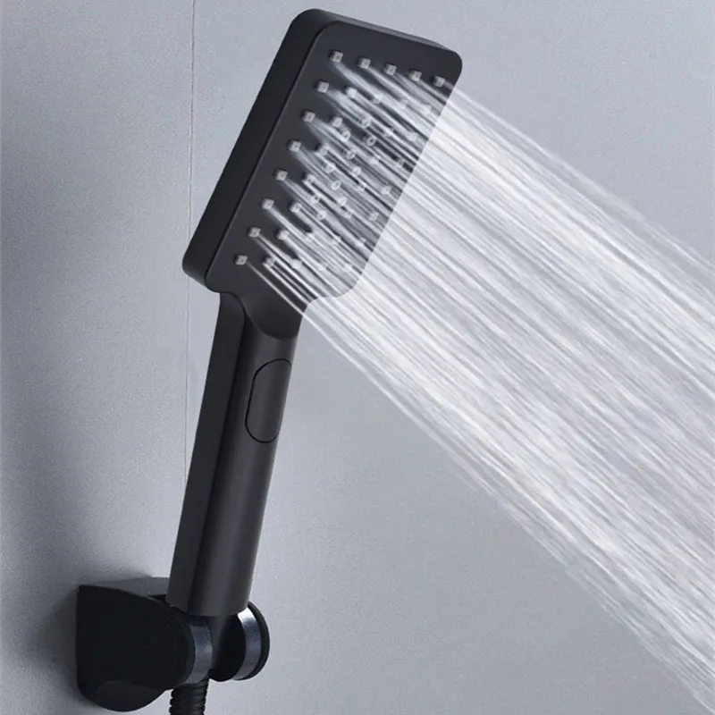 High Pressure Shower Head Handheld - ฝักบัวแรงดันสูงแบบมือถือพร้อมปุ่มหยุดน้ำในตัว - ชุดอุปกรณ์ห้องน้ำประหยัดน้ำ