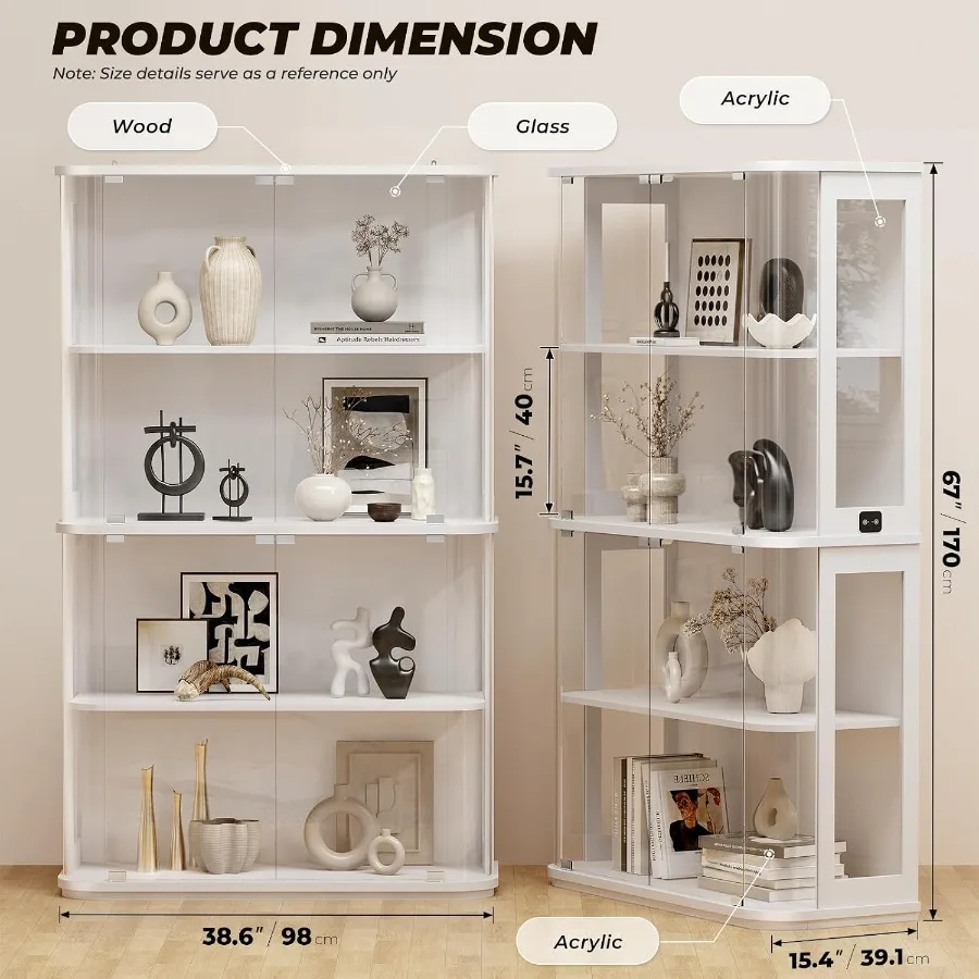 ตู้โชว์ทรงกลมพร้อมประตูกระจกแล - Lighting บทวิจารณ์และราคา