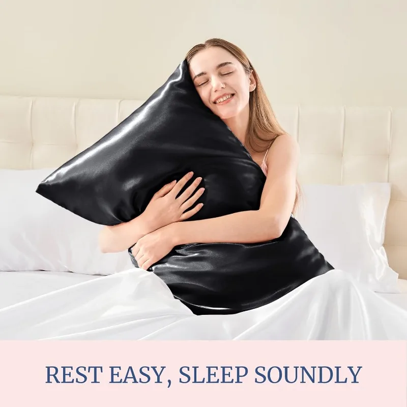 1/2 ชิ้น ปลอกหมอนผ้าซาตินหลายข - Satin Silk Pillowcase Hair Skin บทวิจารณ์และราคา