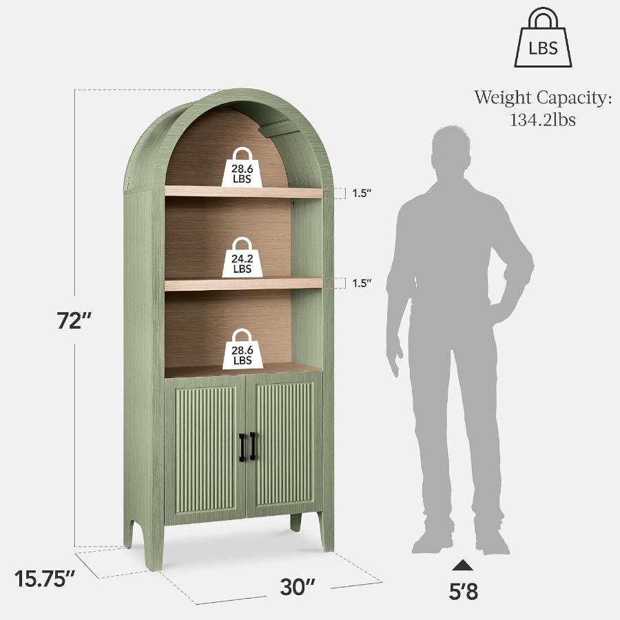 ตู้เก็บของในครัวทรงโค้งสูง 72  - Storage & Organization บทวิจารณ์และราคา