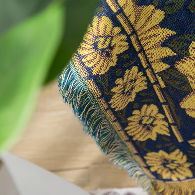 ผ้าปูในเมืองผ้าคอตตอนลายดอกทาน - Boho Throw Blanket Fringe บทวิจารณ์และราคา