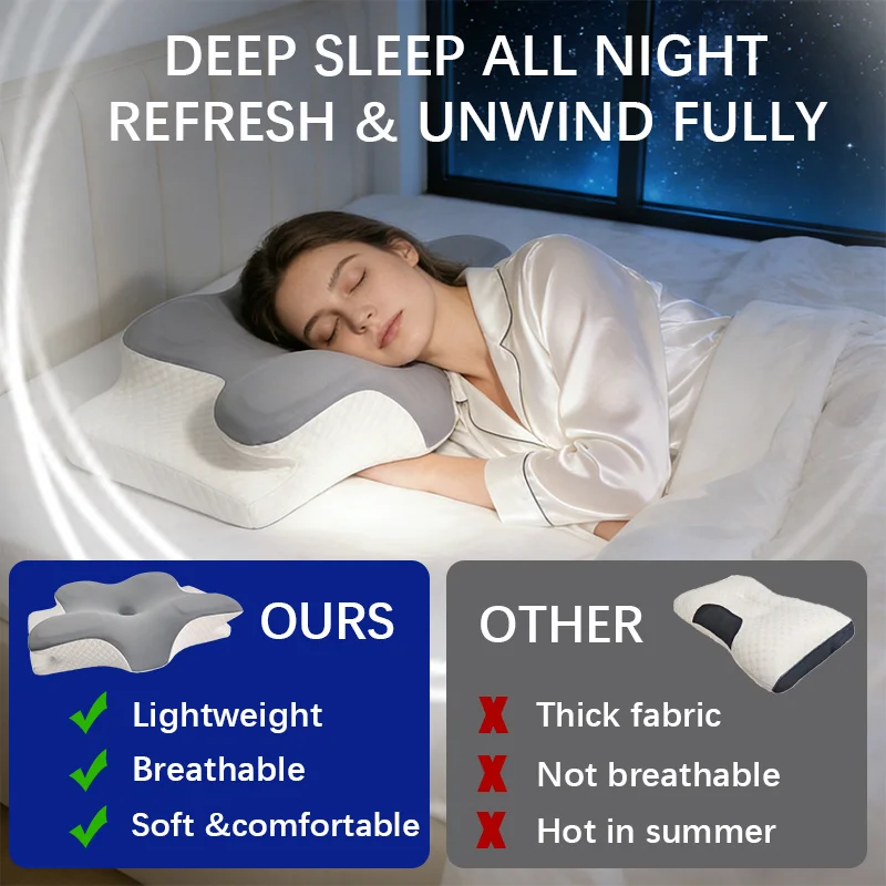 หมอนเมมโมรี่โฟม หมอนรองคอ บรรเ - Memory Foam Orthopedic Pillow Neck Pain บทวิจารณ์และราคา
