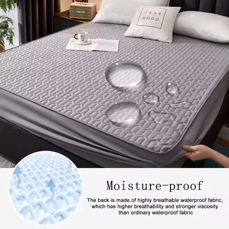 ผ้าปูที่นอนกันน้ำแบบเย็บติดกัน - Waterproof Mattress Protector Breathable บทวิจารณ์และราคา