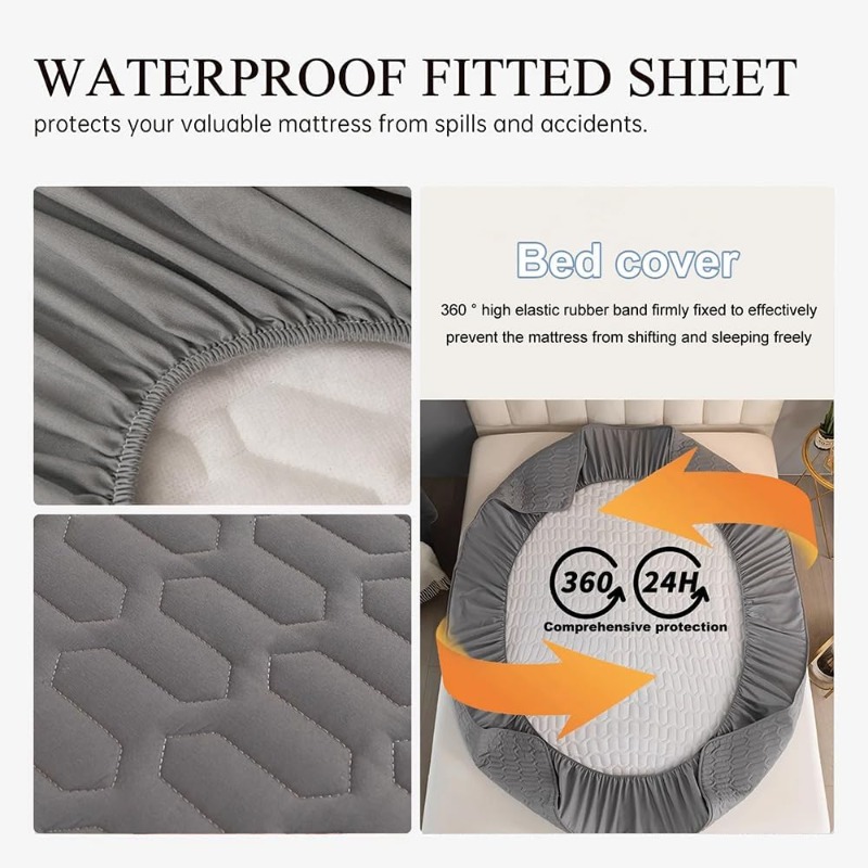 ผ้าปูที่นอนกันน้ำแบบเย็บติดกัน - Waterproof Mattress Protector Breathable บทวิจารณ์และราคา