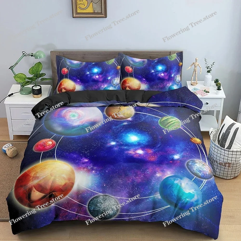 ชุดเครื่องนอนกาแล็กซี่ สเปซ 3D - Duvet Cover Sets With Zipper บทวิจารณ์และราคา