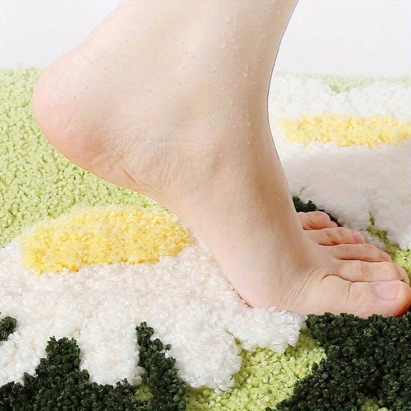 พรมเช็ดเท้ากันลื่นลายดอกไม้ VI - Quick Dry Diatomite Bath Mat บทวิจารณ์และราคา